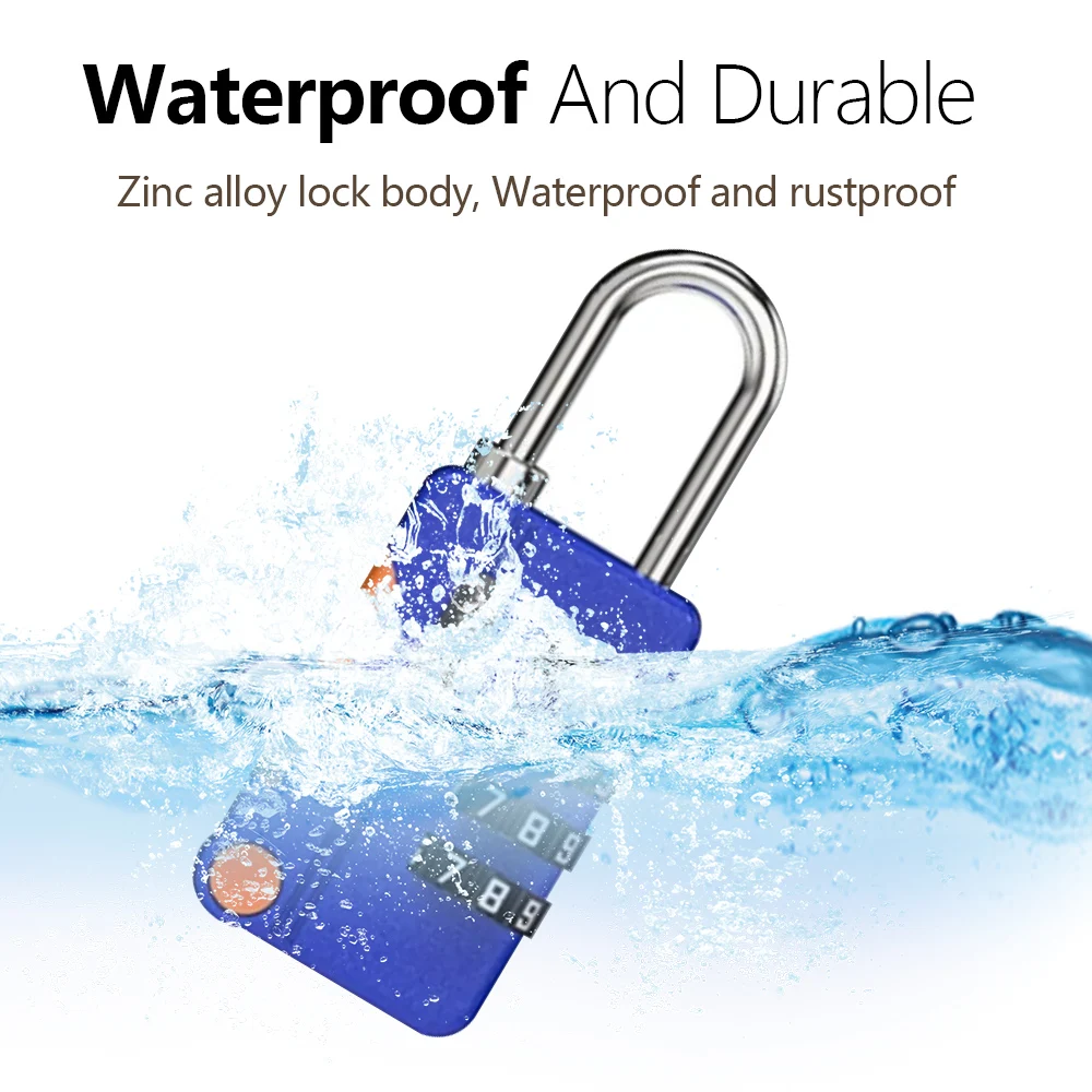 Travel Backpack Anti Theft - Keyless 4-cijferig combinatiehangslot voor reizen Lichtgewicht
