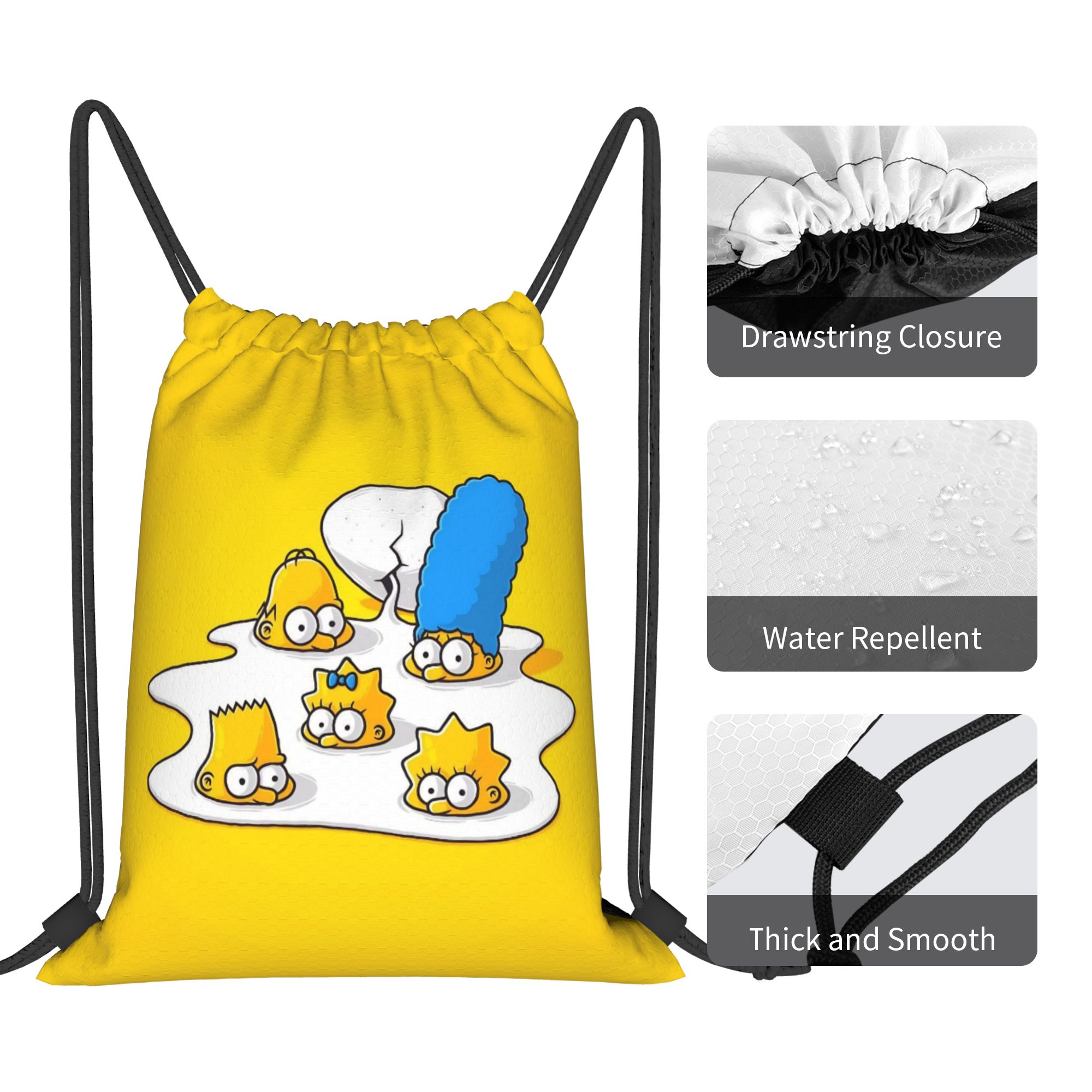 Simpsonsed Cartoon Rugzak met  - Drawstring Gym Bag recensie en prijs