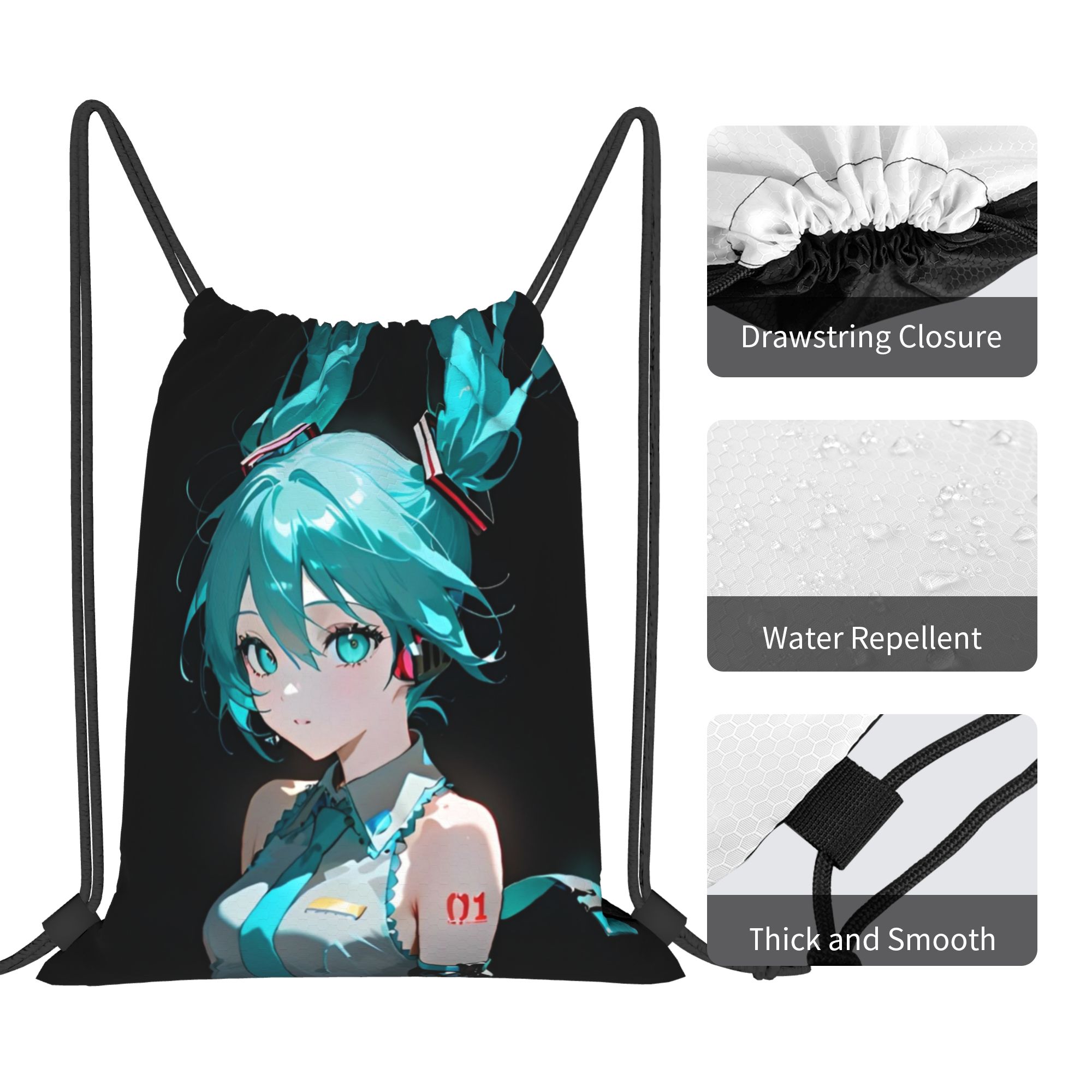 H-Hatsunes Mikus Bag Rugzak me - Drawstring Gym Bag recensie en prijs